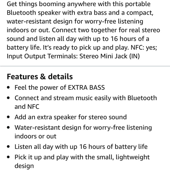 Sony XB10 Portable Wireless Speaker w/ Bluetooth - Picture 9 of 12